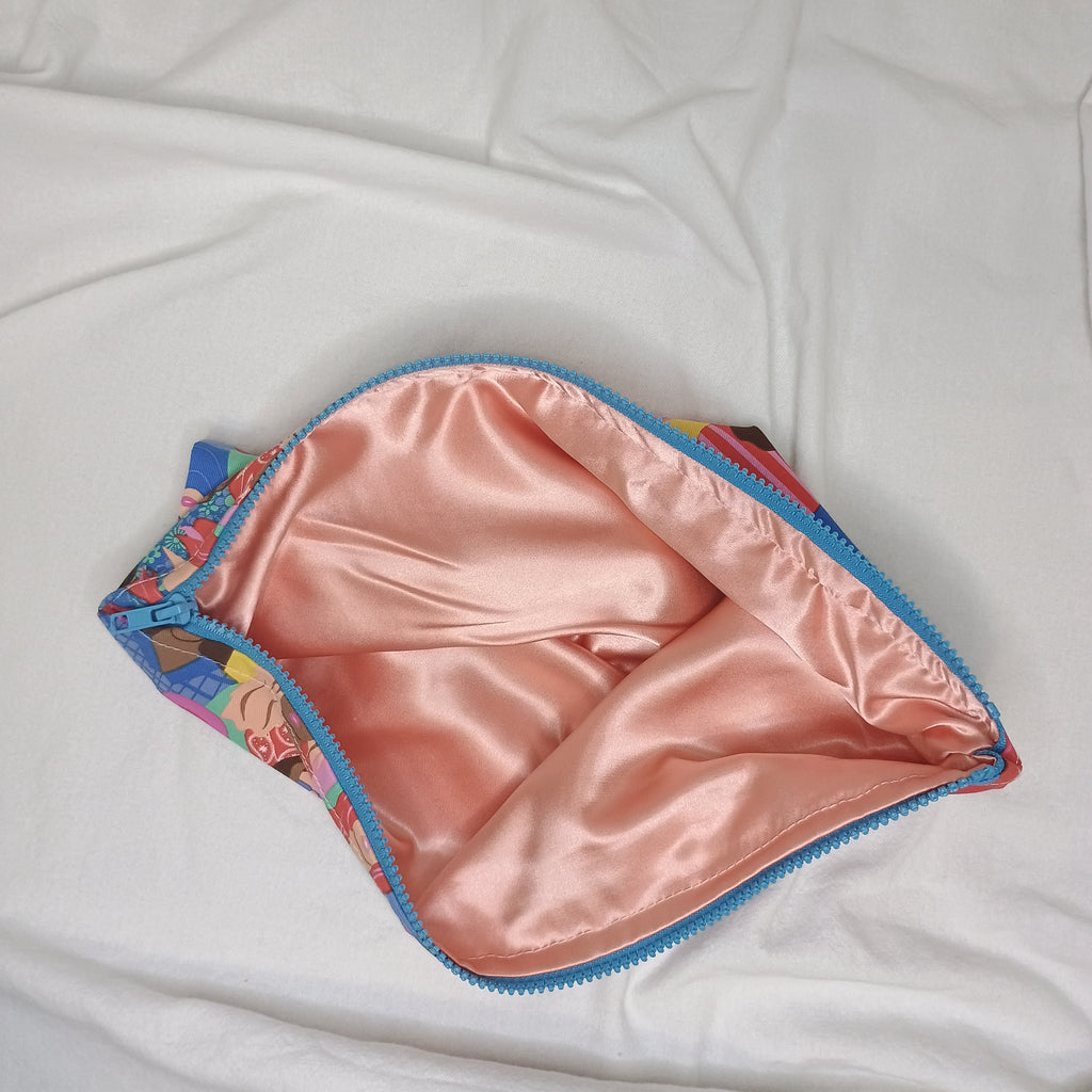 Celebrating Women Bright Blue Chunky Zip Satin Lining