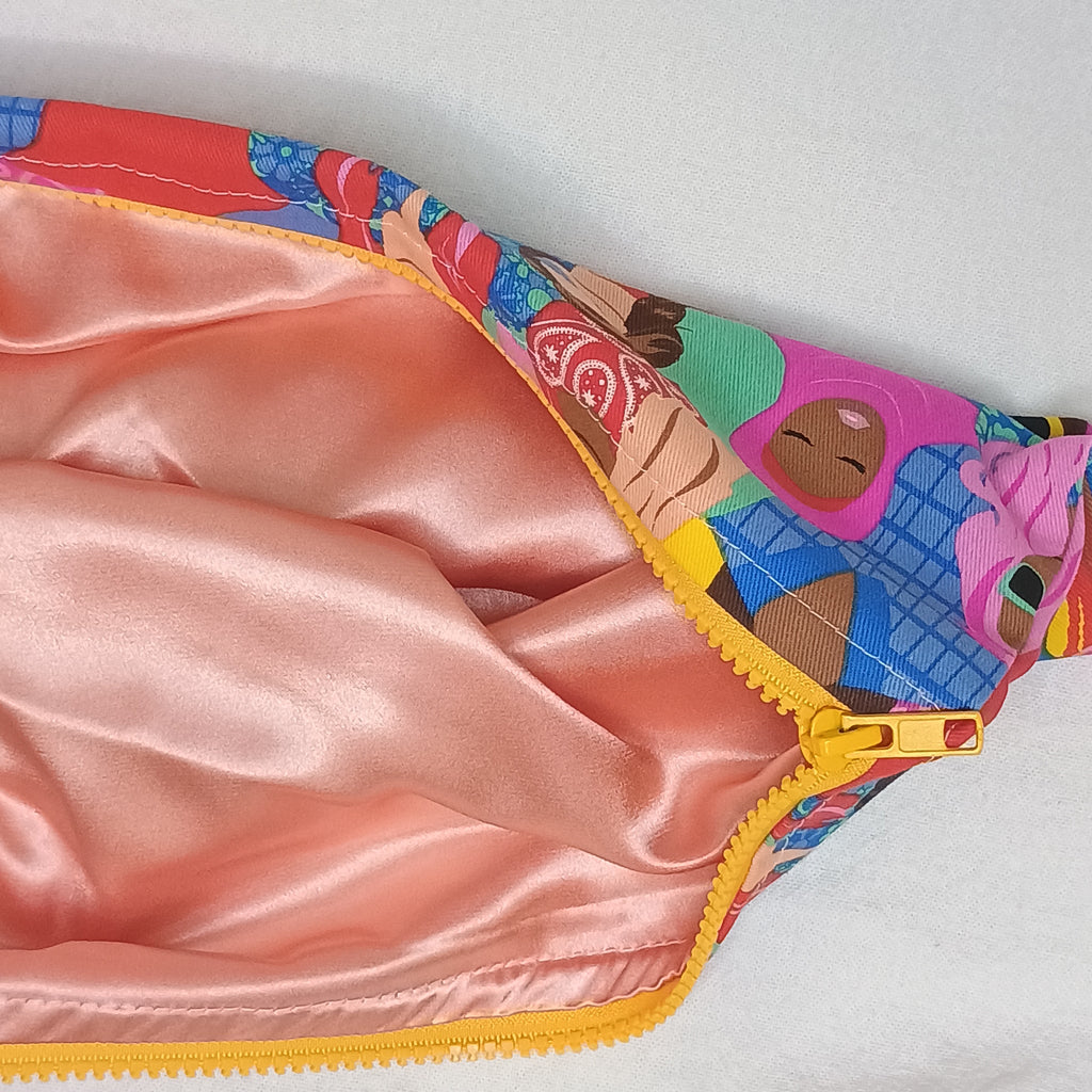 Celebrating Women Bright Yellow Chunky Zip Satin Lining