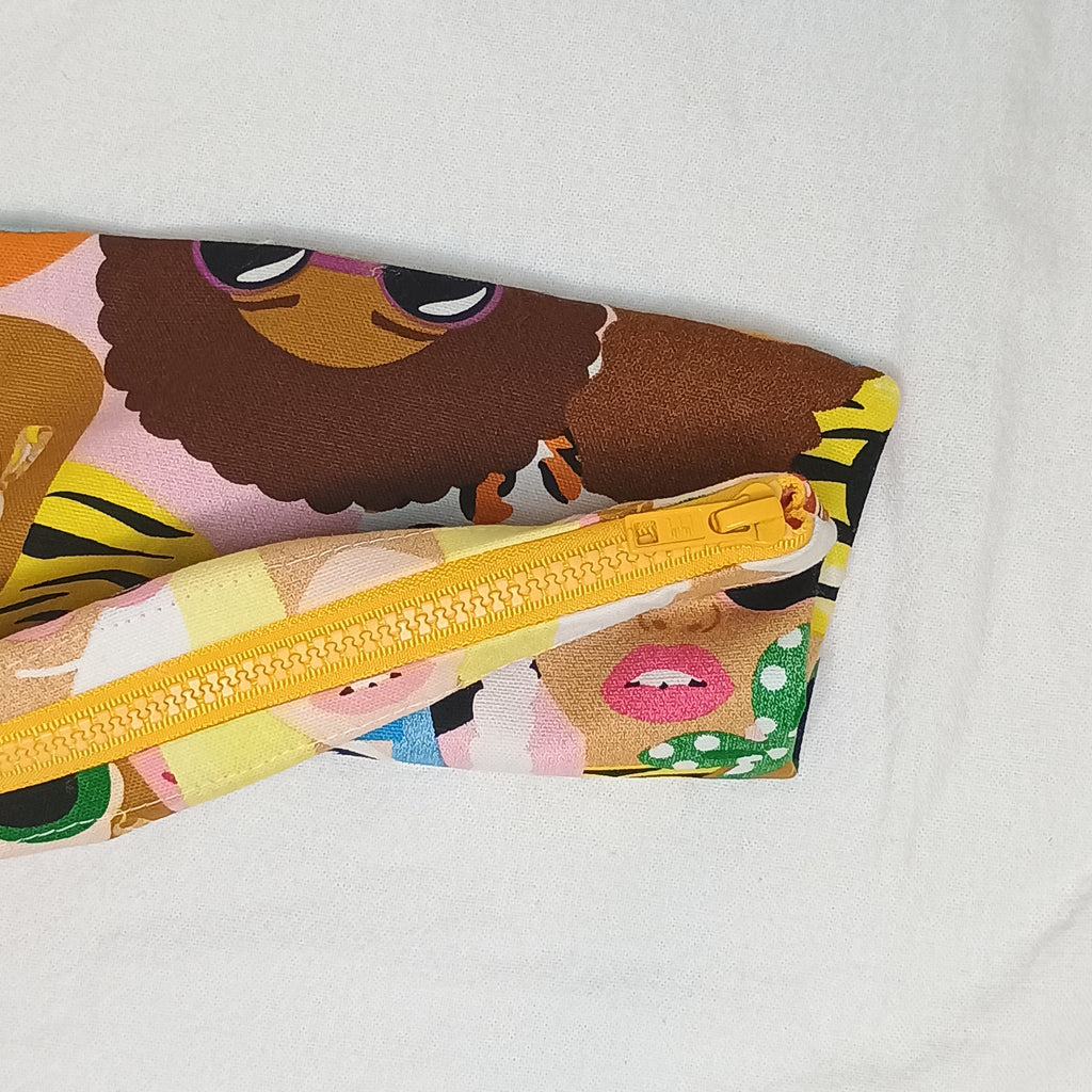 Celebrating Women Muted Yellow Chunky Zip Satin Lining