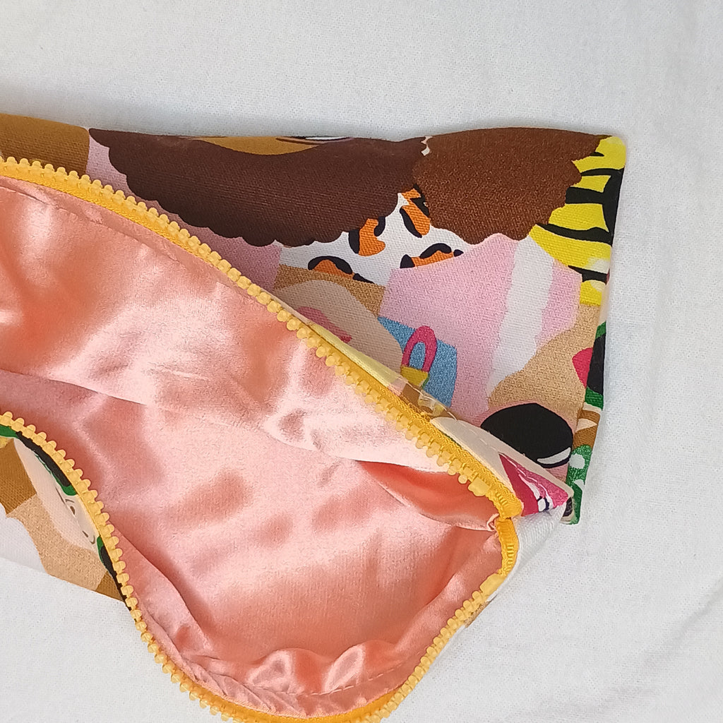 Celebrating Women Muted Yellow Chunky Zip Satin Lining