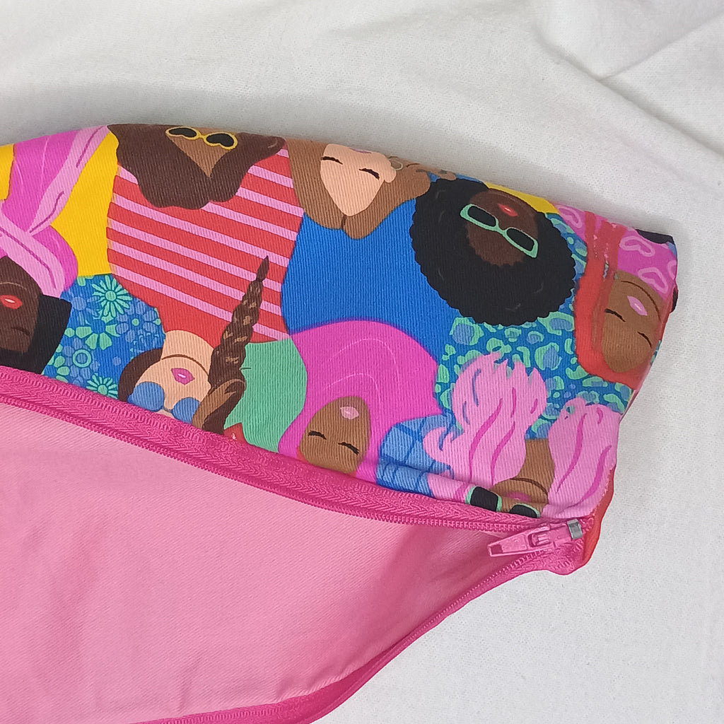 Celebrating Women Bright Magenta Pink Thin Zip Fabric Lining